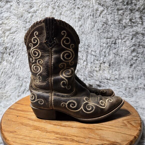 Ariat Shelleen Kids Size 2 Retro Leather Embroidered Boho Western Boot 0010256 - Picture 11 of 11